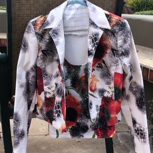 Vintage Alberto Makali Floral Jacket & Tank Top
